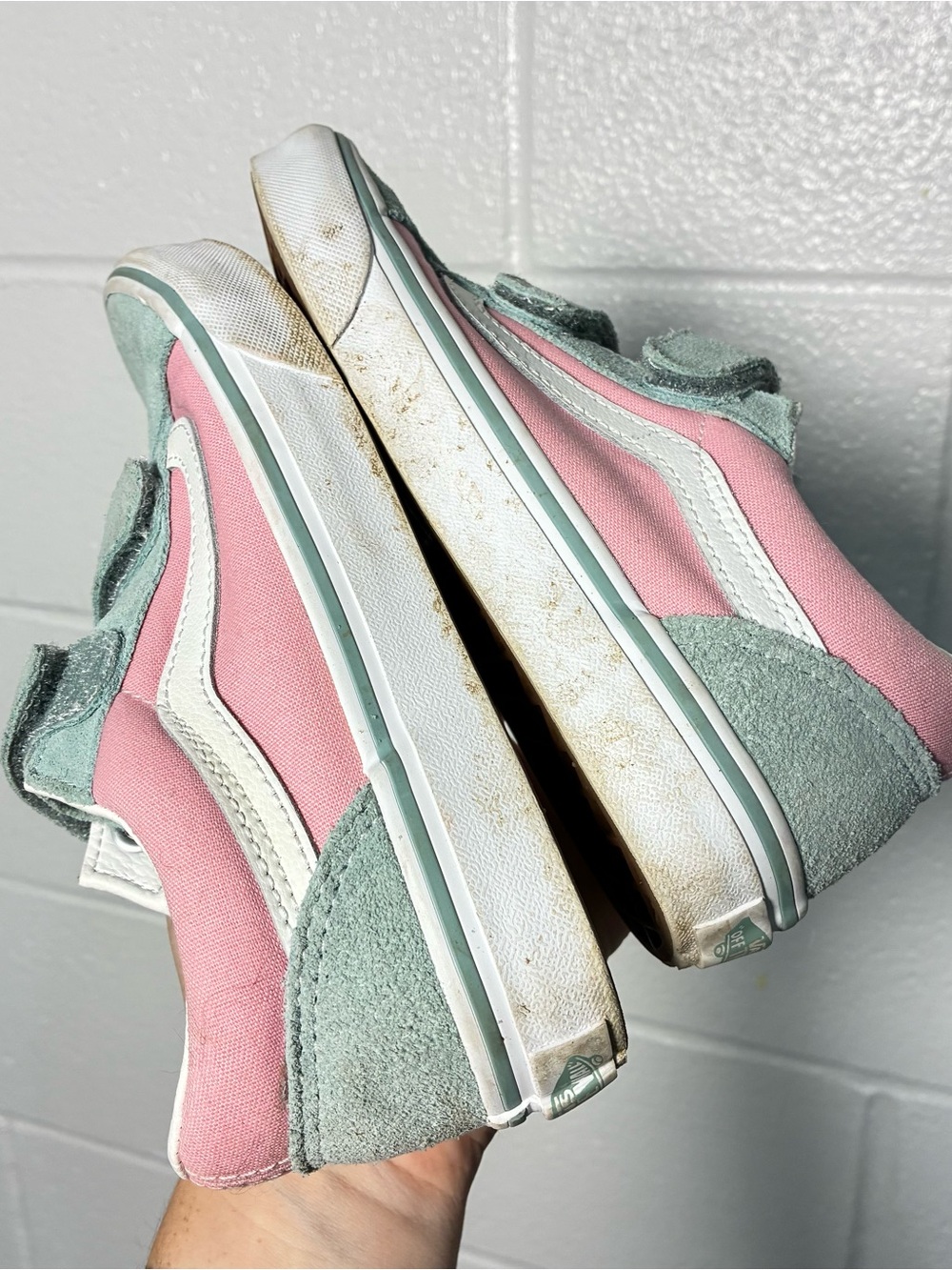 vans pink blue old skool easy on sneakers - Picture 8 of 10